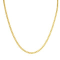 14K Yellow Gold Filled 3.3Mm Curb Link Chain With Lobster Clasp 22 Inch