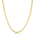 14K Yellow Gold Filled 3.5 Mm Solid Valentino Chain Necklace 16 30 Inches