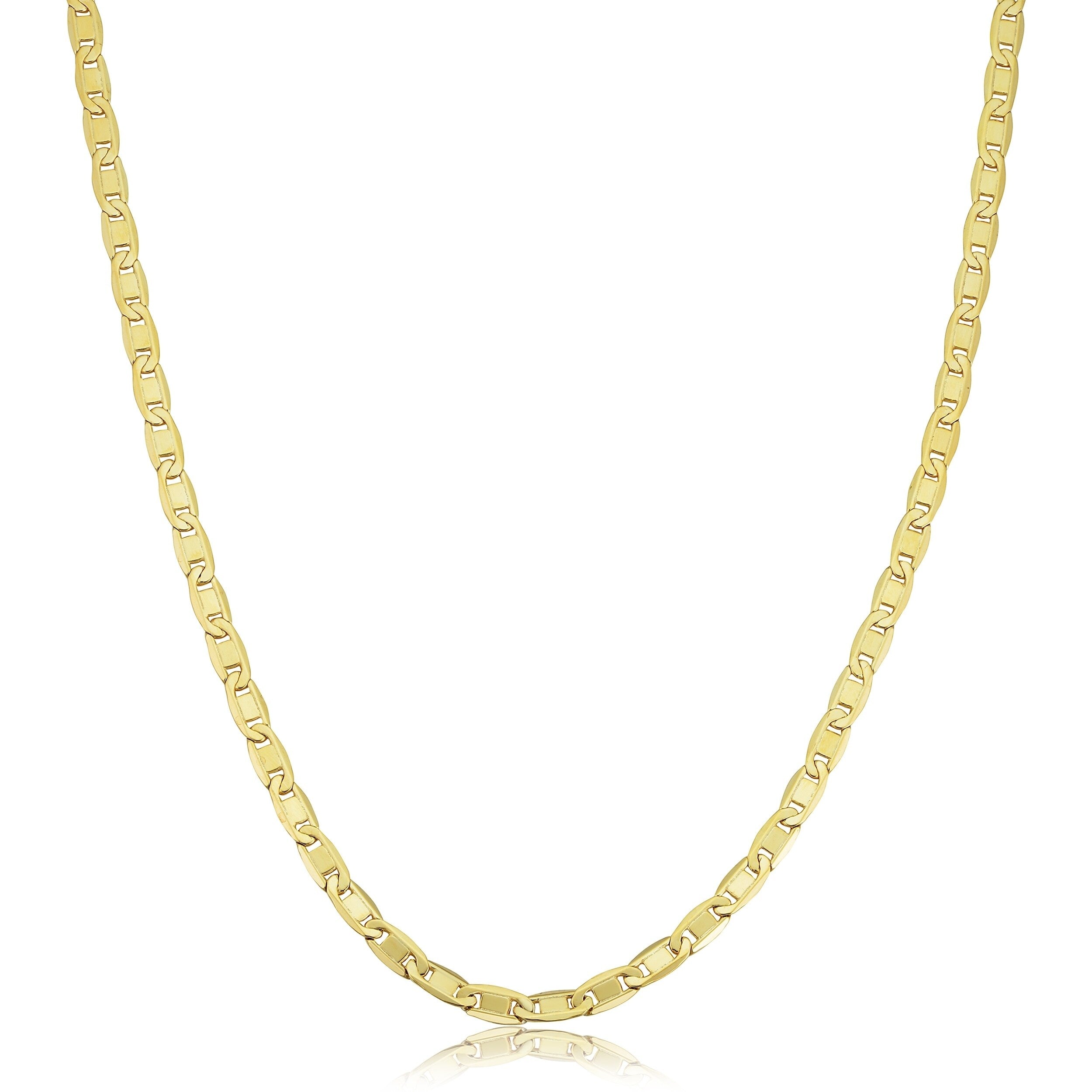 14K Yellow Gold Filled 3.5 Mm Solid Valentino Chain Necklace 16 30 Inches