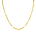 14K Yellow Gold Filled 4.1Mm Curb Link Chain With Lobster Clasp 24 Inch
