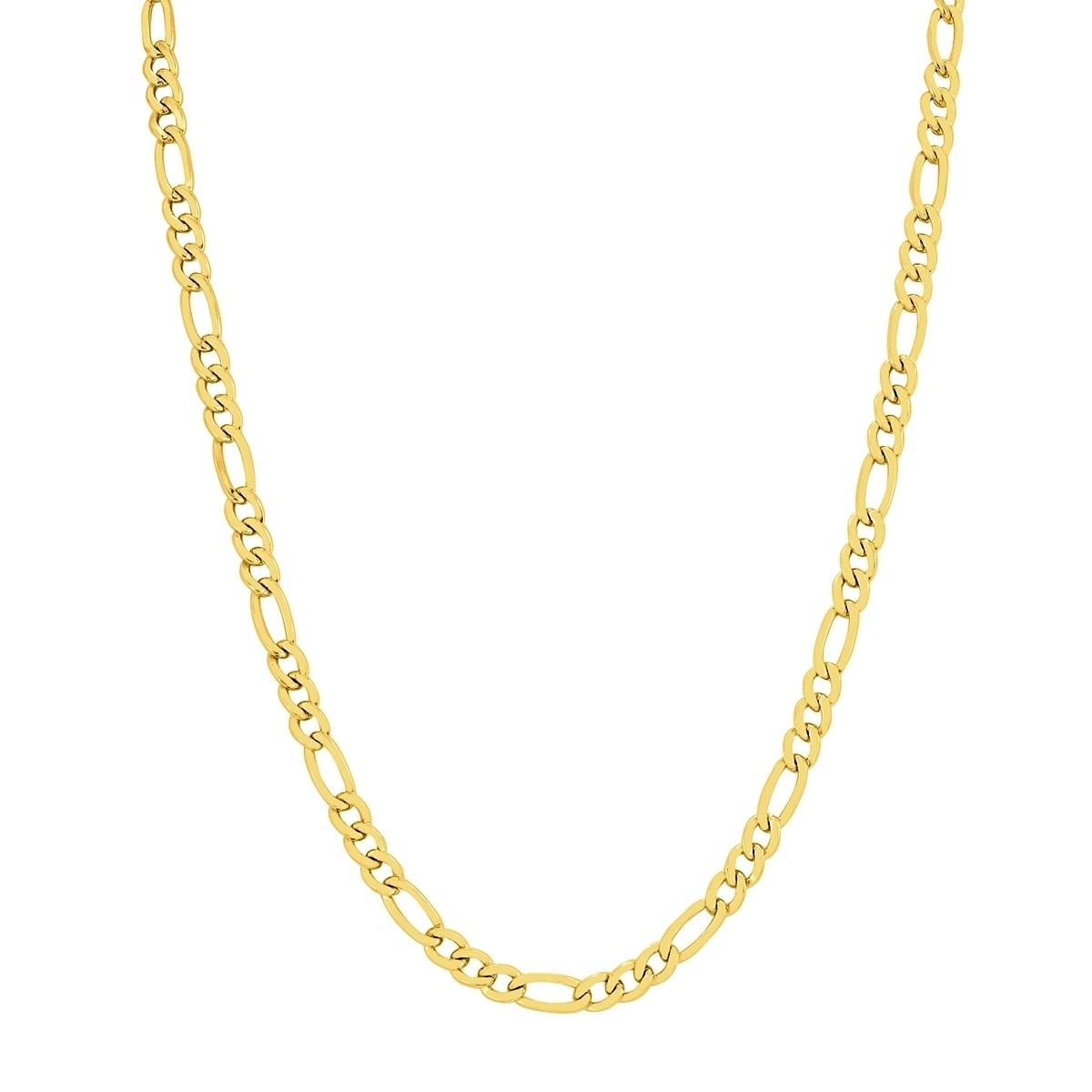 14K Yellow Gold Filled 5.2Mm Figaro Chain With Lobster Clasp 22 Inch