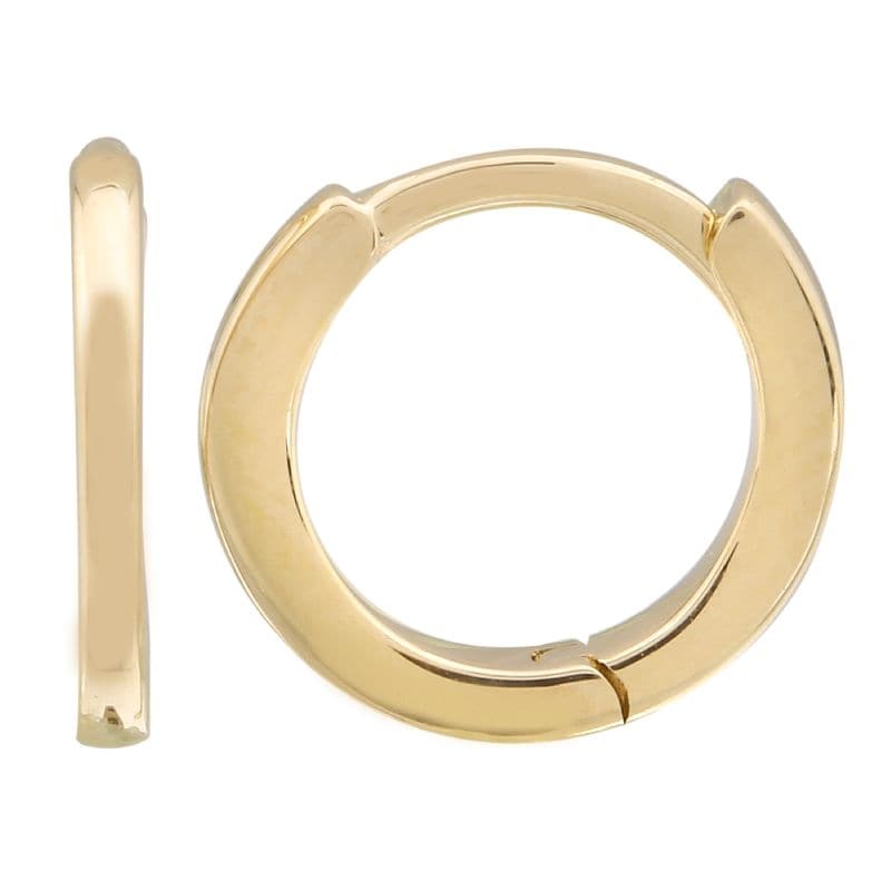 14K Yellow Gold Huggie Hoop Earrings 9Mm By Joelle Collection
