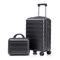 14 20 2 Pcs Set In Abs Spinner Wheel Luggage With Combination Lock 14 Cosmetic Case
