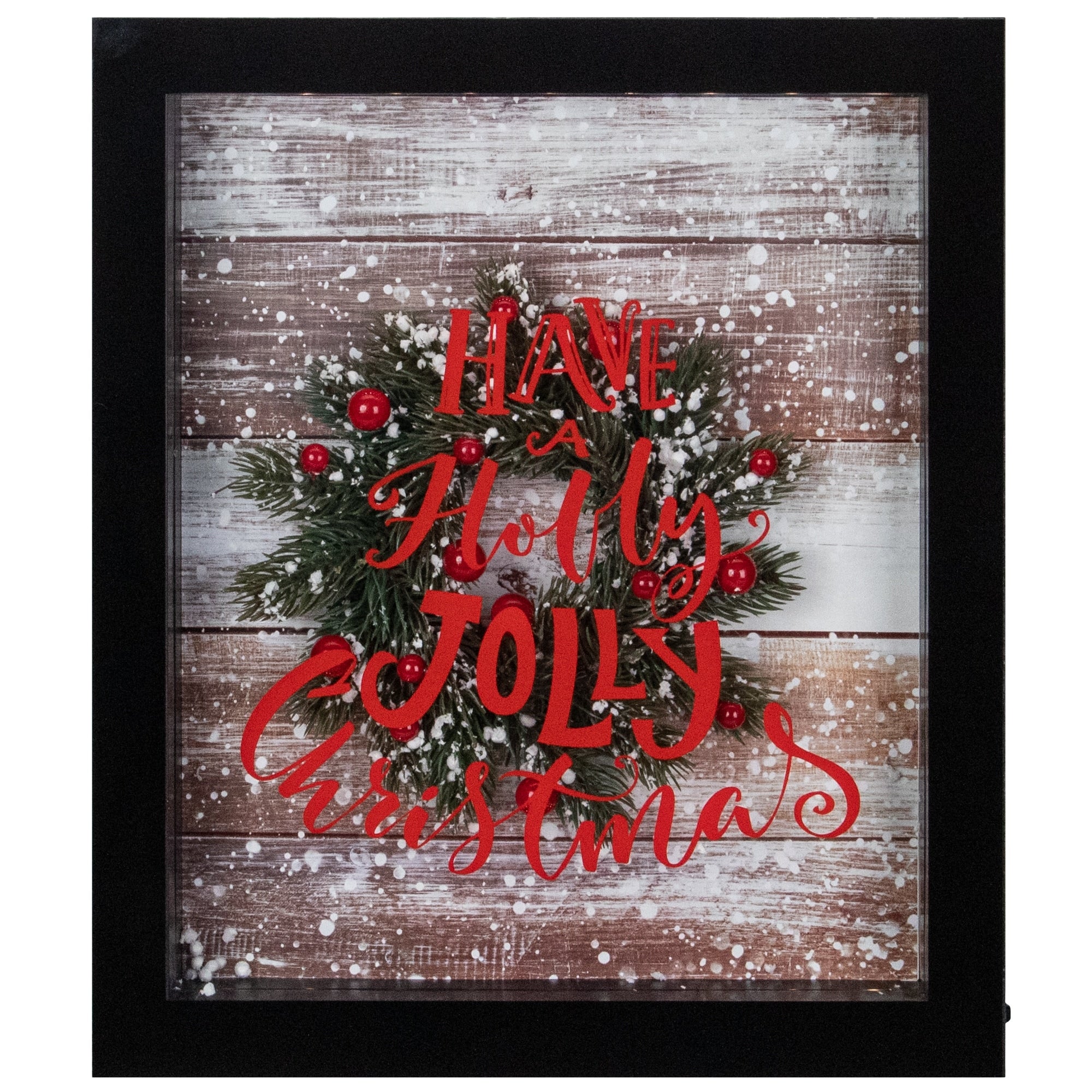 14 Black 3D Have A Holly Jolly Christmas Led Christmas Box Decor