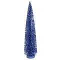 14 Blue Glitter Plastic Sisal Christmas Tree Tabletop Decor