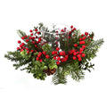 14 Natural Touch Boxwood Fir Glass Candle Holder