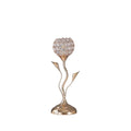 14 Rose Gold Floral Bell Glam Metal Table Lamp
