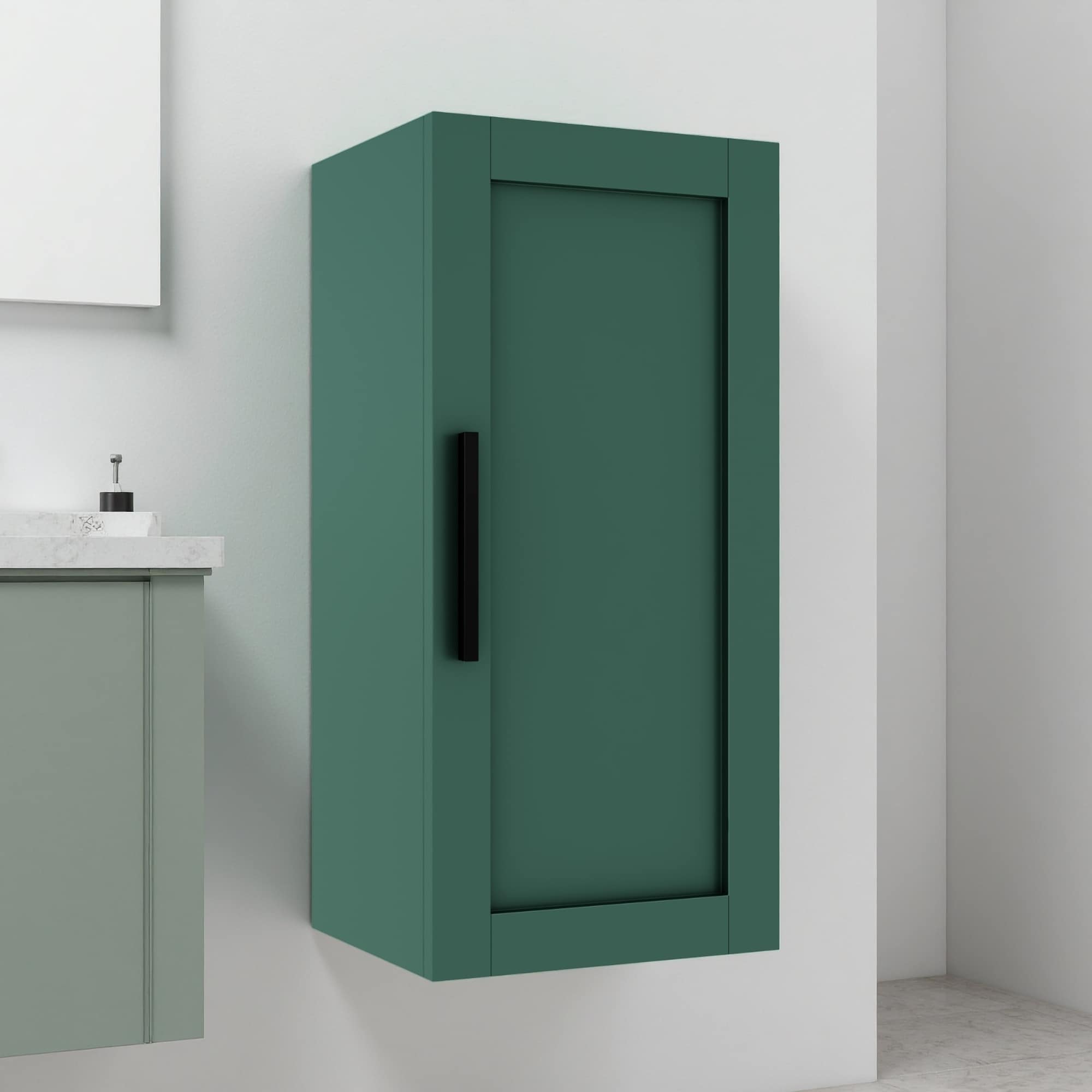 14 Wall Mounted Floating Bathroom Vanity Side Cabinet With Door Shelf Soft Close Damper Suitable For Kd Package