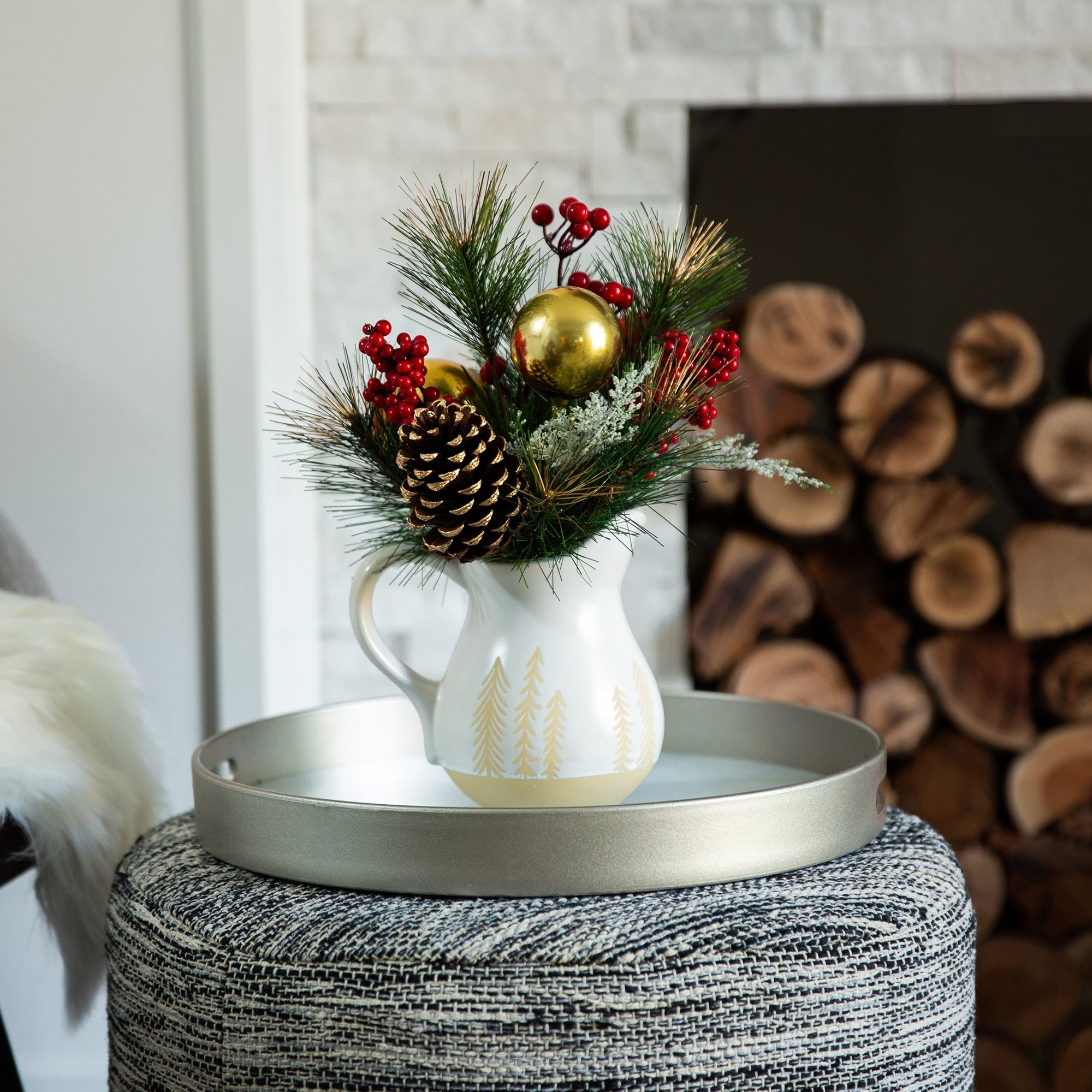 14 Xmas Mix In Ceramic Watering Pot