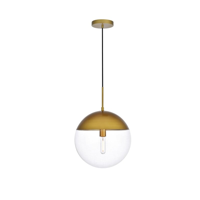 1 Light Pendant With 14 Inch Clear Glass