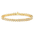 14K Gold 4Ct Tdw Diamond Tennis Bracelet J K I2 I3