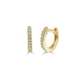 14K Gold 1 20Ct Tdw Diamond Tiny Huggy Earrings 7Mm Diameter