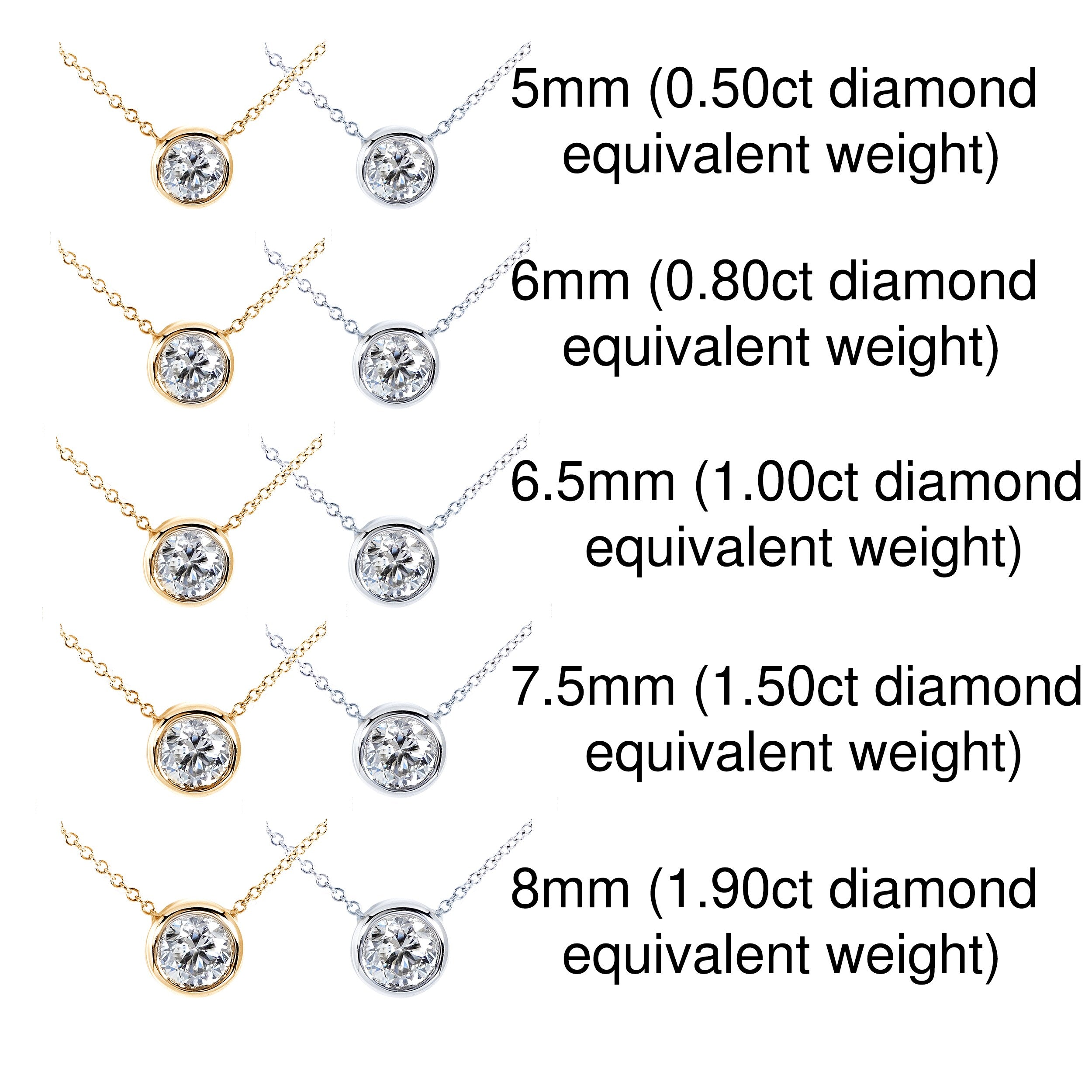 Annello By Kobelli 14K Gold Moissanite Solitaire Necklace
