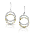 14K Two Tone Gold 3 8Ct Tdw Diamond Earrings