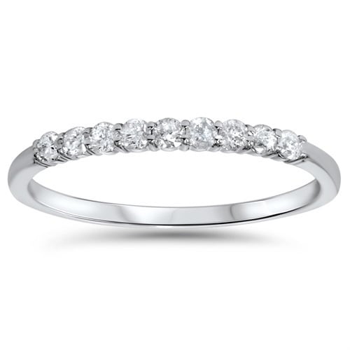 14K White Gold 0.25 Ct Tdw Gold Diamond Wedding Ring