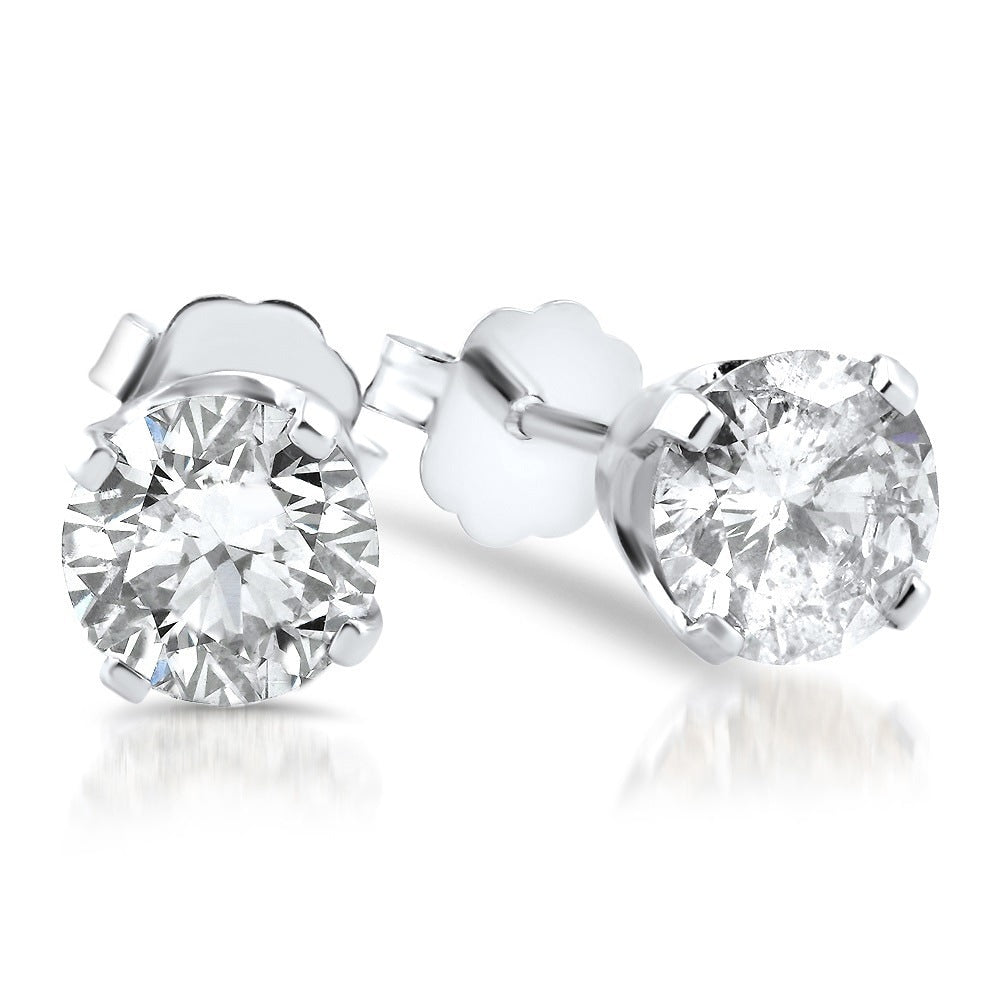14K White Gold 1 1 2Ct Tdw Diamond Stud Earrings