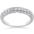 14K White Gold 1 2Ct Tdw Lab Grown Eco Friendly Diamond Vivian Vintage Wedding Ring