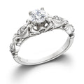 14K White Gold 1 2 Ct Tdw Vintage Diamond Engagement Ring