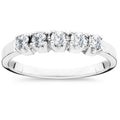 10K White Gold 1 2Ct Tdw 5 Stone Diamond Wedding Ring