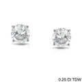 14K White Gold 1 4Ct To 1Ct Tdw Round Solitaire Diamond Stud Earrings