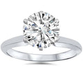 14K White Gold 1 Ct Oval Moissanite Solitaire Engagement Ring H Vvs