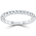 14K White Gold 1 Ct Tdw Diamond Eternity Ring Womens Stackable Wedding Engagement Band