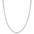 14K White Gold 2 Millimeter Diamond Weave Chain 18 26 Inch
