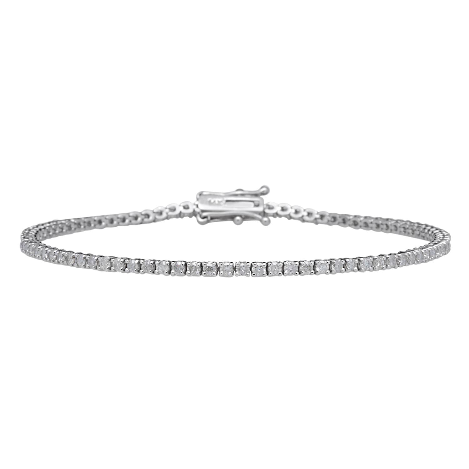 14K White Gold 2Ct Tdw Diamond Tennis Bracelet
