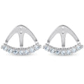 14K White Gold 3 4 Ct Tdw Diamond Stud Earring Jacket