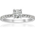 14K White Gold 3 4 Ct Tdw Diamond Engagement Ring I J I2 I3
