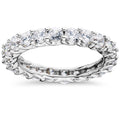 14K White Gold 3Ct Tdw Trellis Diamond Eternity Ring