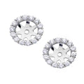14K White Gold 4 5Ct Tdw Diamond Stud Earring Jackets I J I2 I3