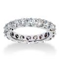 14K White Gold 4Ct Tdw Diamond Eternity Anniversary Ring
