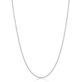 14K White Gold Filled 0.8 Mm Round Wheat Chain Necklace For Women 14 30 Inches