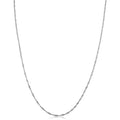14K White Gold Filled 1 Mm Singapore Chain Necklace For Women