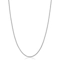14K White Gold Filled 1.2 Mm Round Wheat Chain Necklace For Women 14 30 Inches