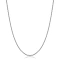 14K White Gold Filled 2.1 Mm Cable Chain Pendant Necklace 14 30 Inches