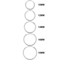 14K White Gold Round Endless Hoop Earrings