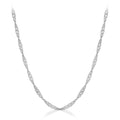 14K White Gold Singapore Chain 1.0Mm