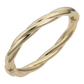 14K Yellow 8 Millimeter Polished Twisted Bangle Bracelet