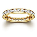 14K Yellow Gold 1 1 2Ct Tdw Channel Set Diamond Eternity Wedding Band