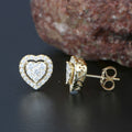 De Couer 14K Yellow Gold 1 2Ct Tdw Diamond Heart Shape Earrings