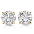 14K Yellow Gold 1 Ct Tdw Diamond Studs Screw Backs