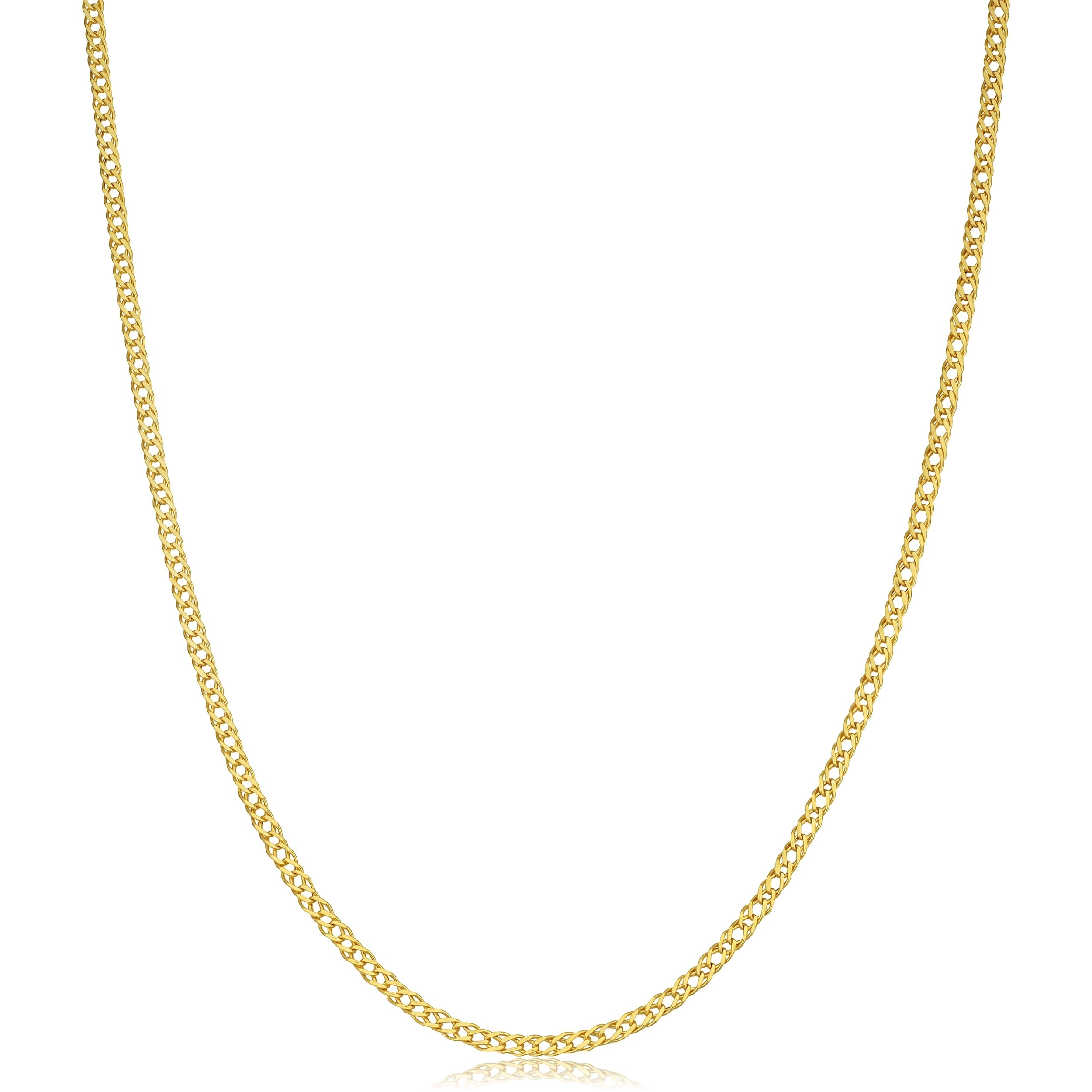14K Yellow Gold 2 Mm Diamond Weave Chain