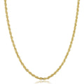 14K Yellow Gold 3.8 Millimeter Rope Chain Necklace For Men And Women 18 36 Inches