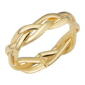 14K Yellow Gold 5.25 Millimeter Braided Ring Size 6 7 8 Or 9