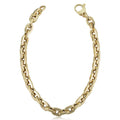 14K Yellow Gold 6 Millimeter Polished Square Link Bracelet 8 Inches