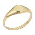 14K Yellow Gold 7 Millimeter Round Signet Ring For Men And Women