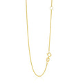 14K Yellow Gold Adjustable Cable Chain 1.1Mm