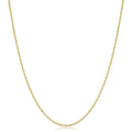 14K Yellow Gold Diamond Cut Cable Chain 16 24 Inches